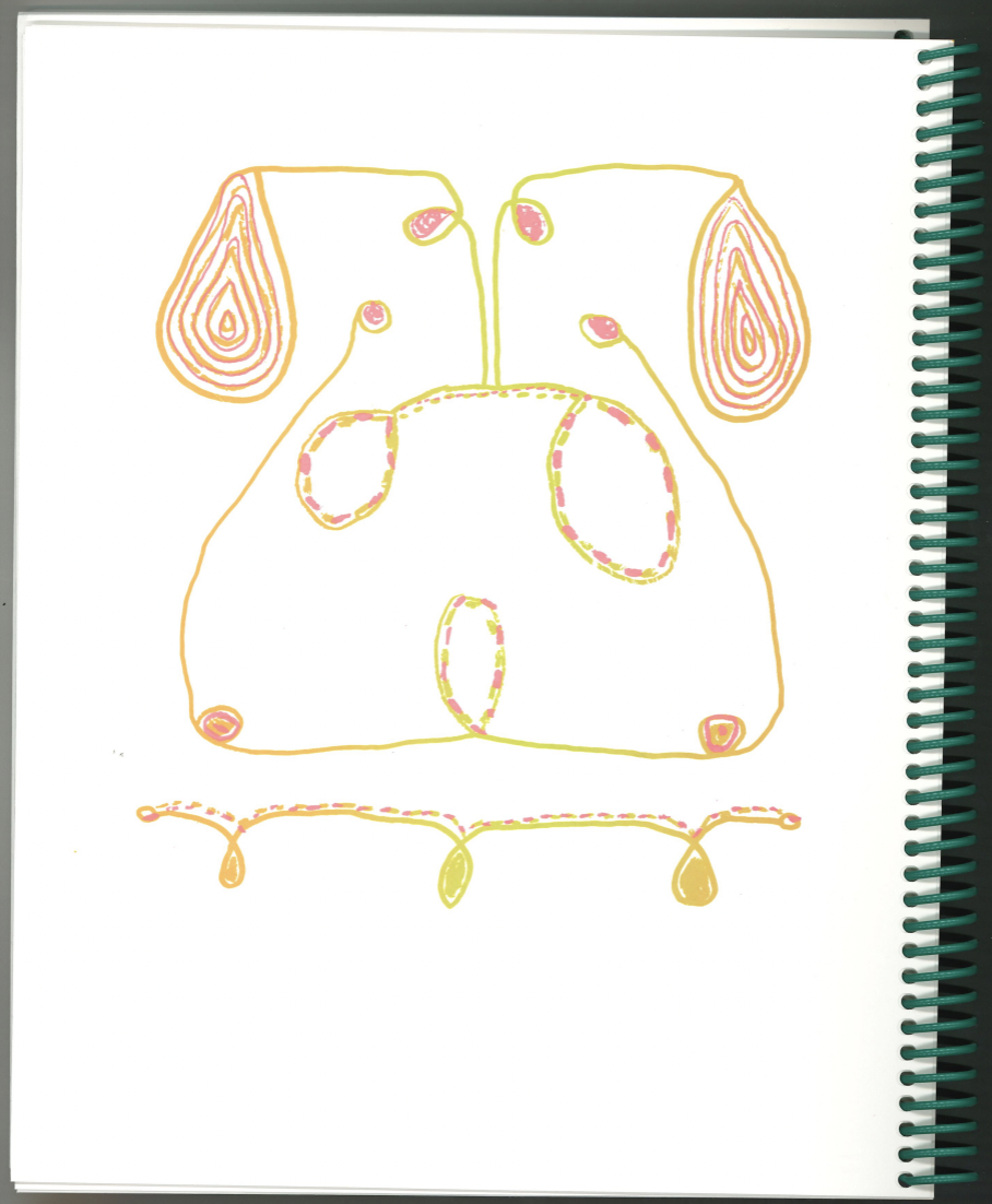 Mirror Drawings, "when u used to call", silkscreen, 9 x 11.25 inches