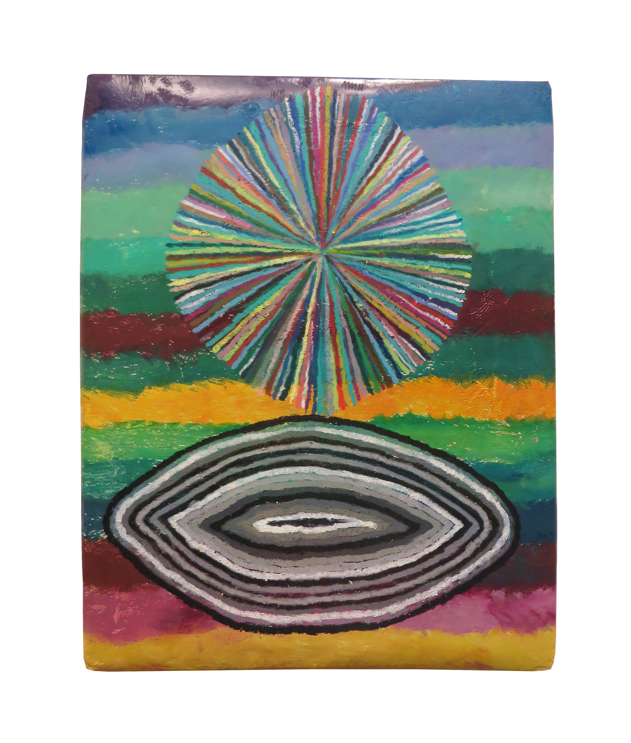 one going into the other
Oil and acrylic on plaster, 20”x 16”