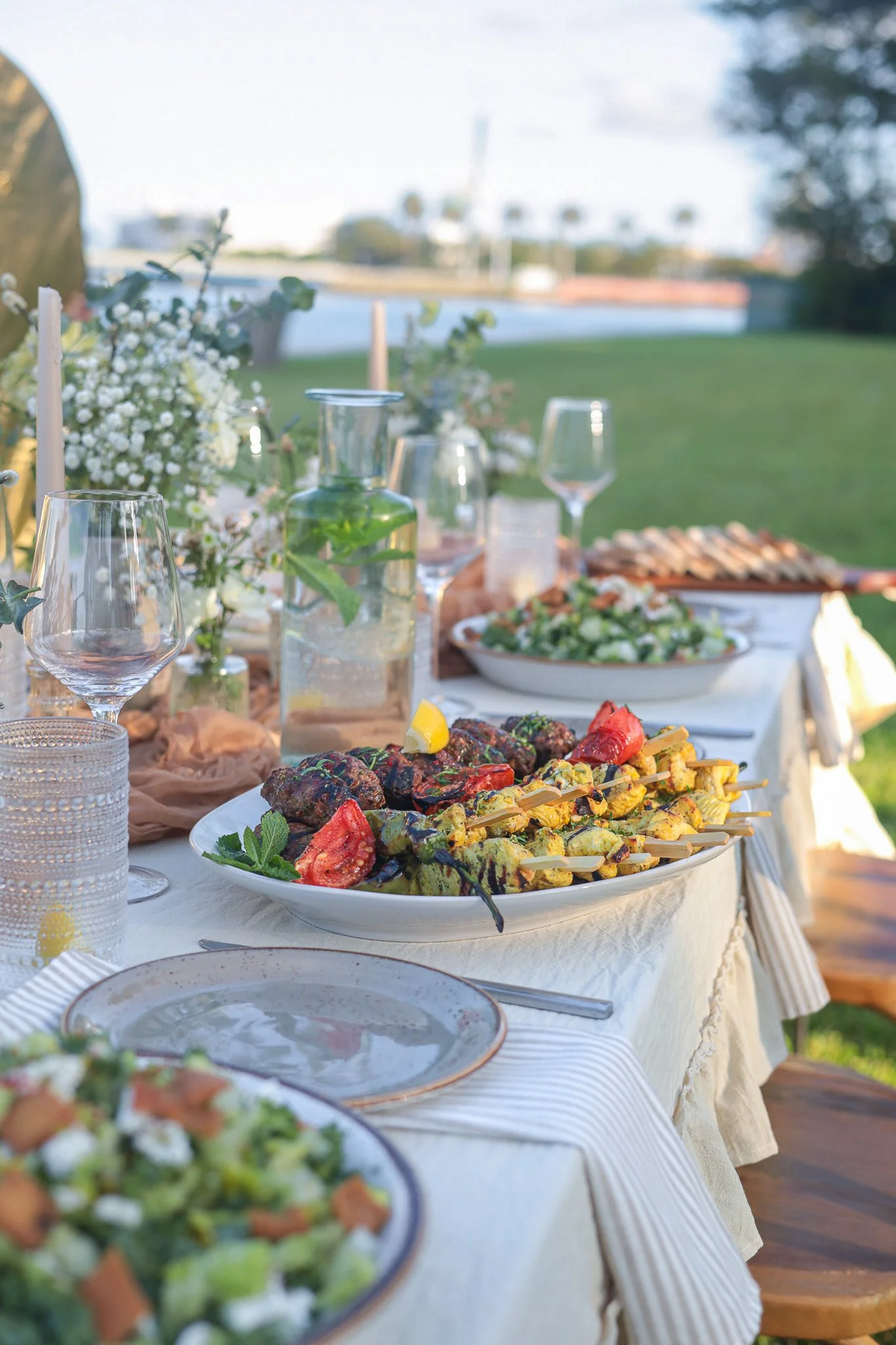 lamb kefta and chicken shashlik