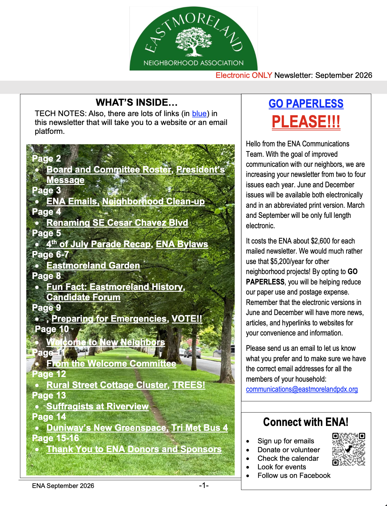 ENA Newsletter, September 2026