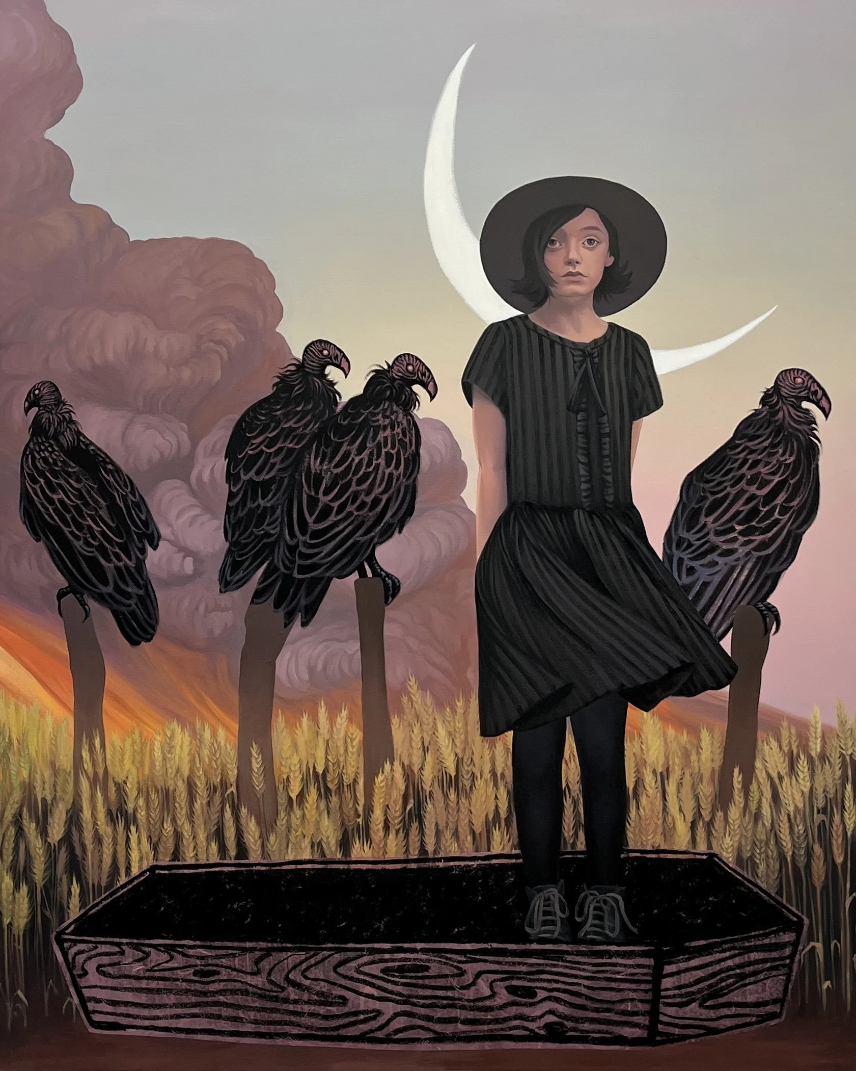 War on Agriculture, Oil on canvas with mixed media, 60”x 48”, 2024 (Unavailable)