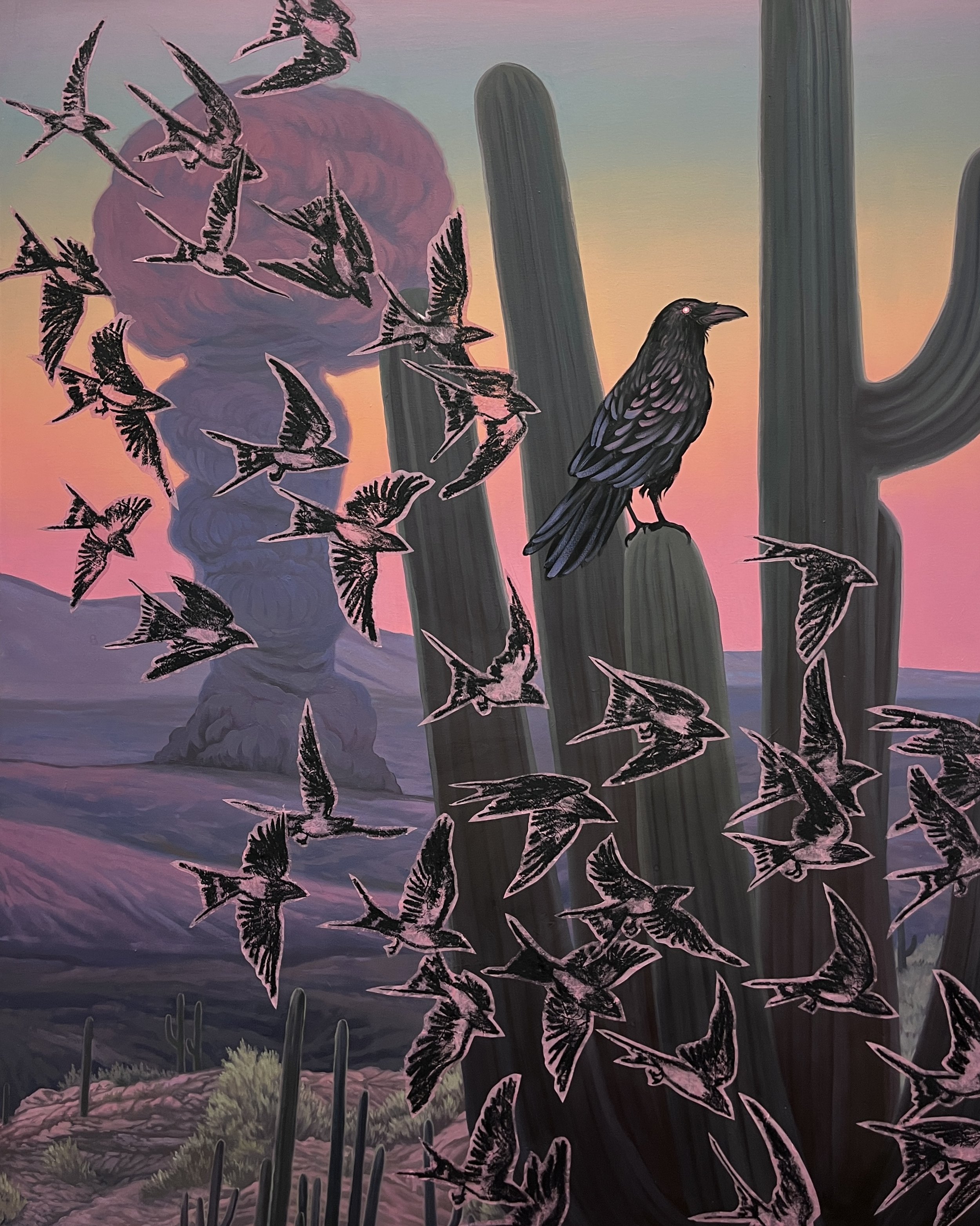 Unmoored, Oil on canvas with mixed media, 60”x 48”, 
2024 (Unavailable)