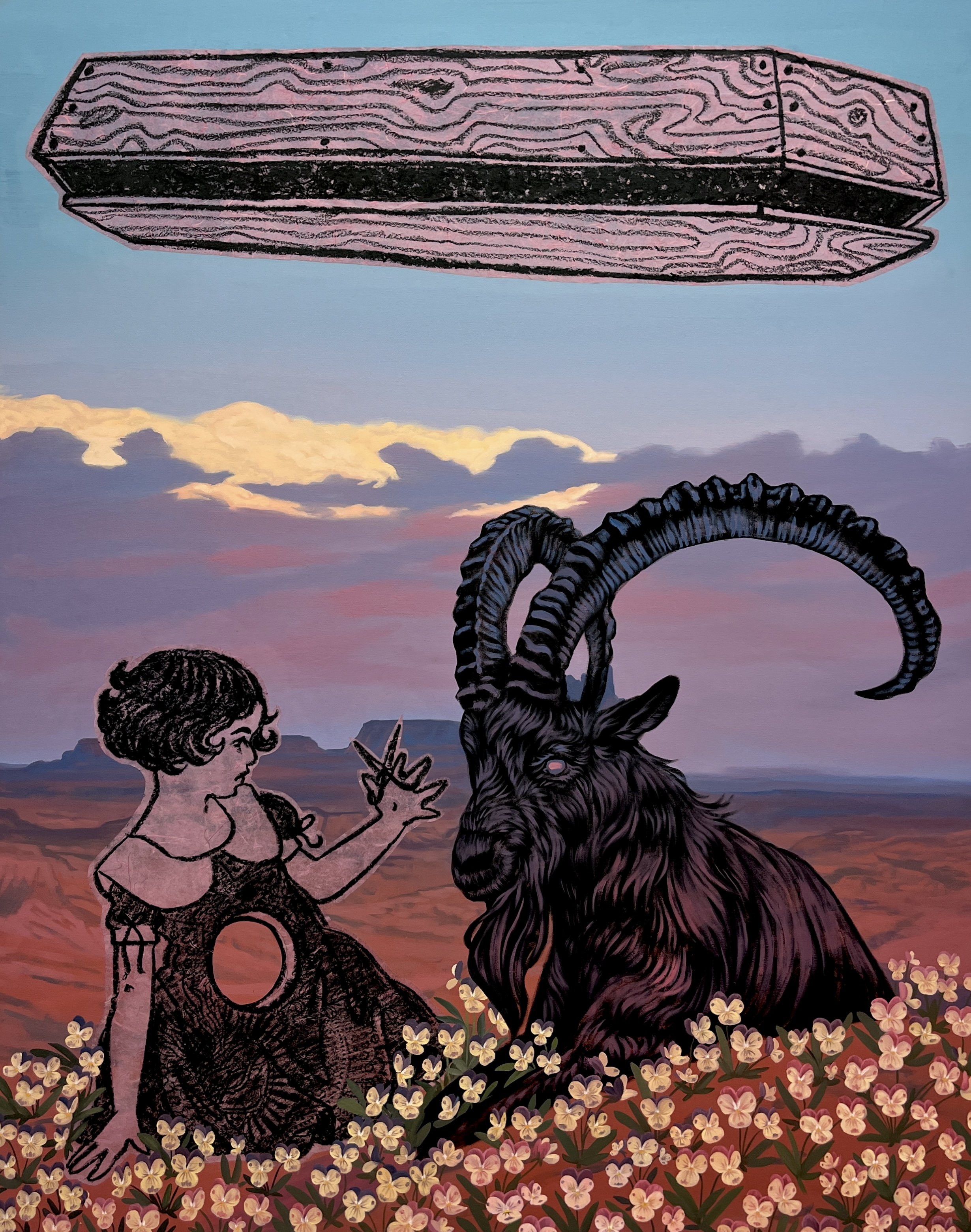 Bitter Divide, Empty Promises, Oil on canvas with mixed media, 60”x 48”, 
2024 (Unavailable)