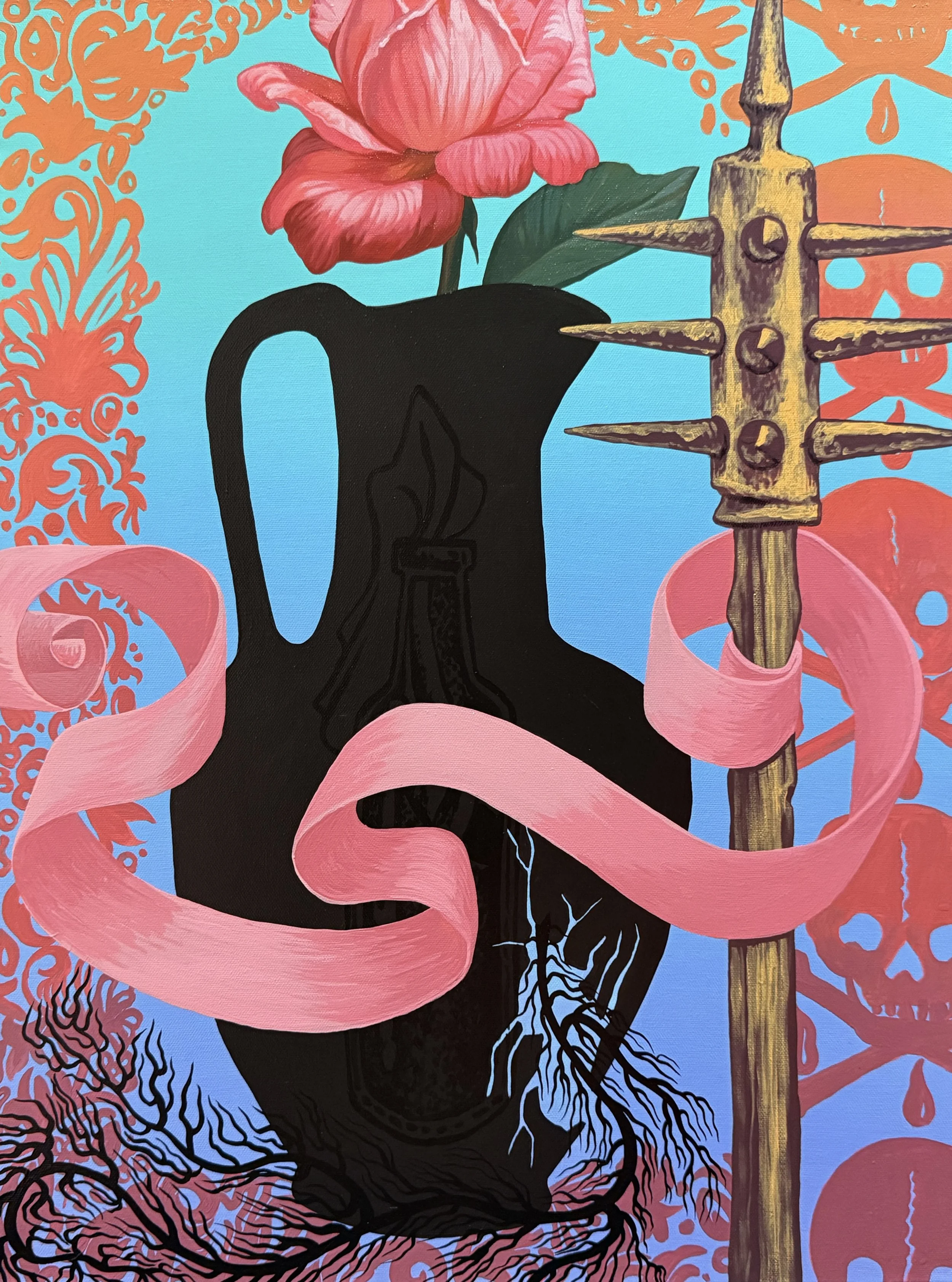 'Little Tailor', Mixed media on stretched canvas, 18x24, 2026.jpg
