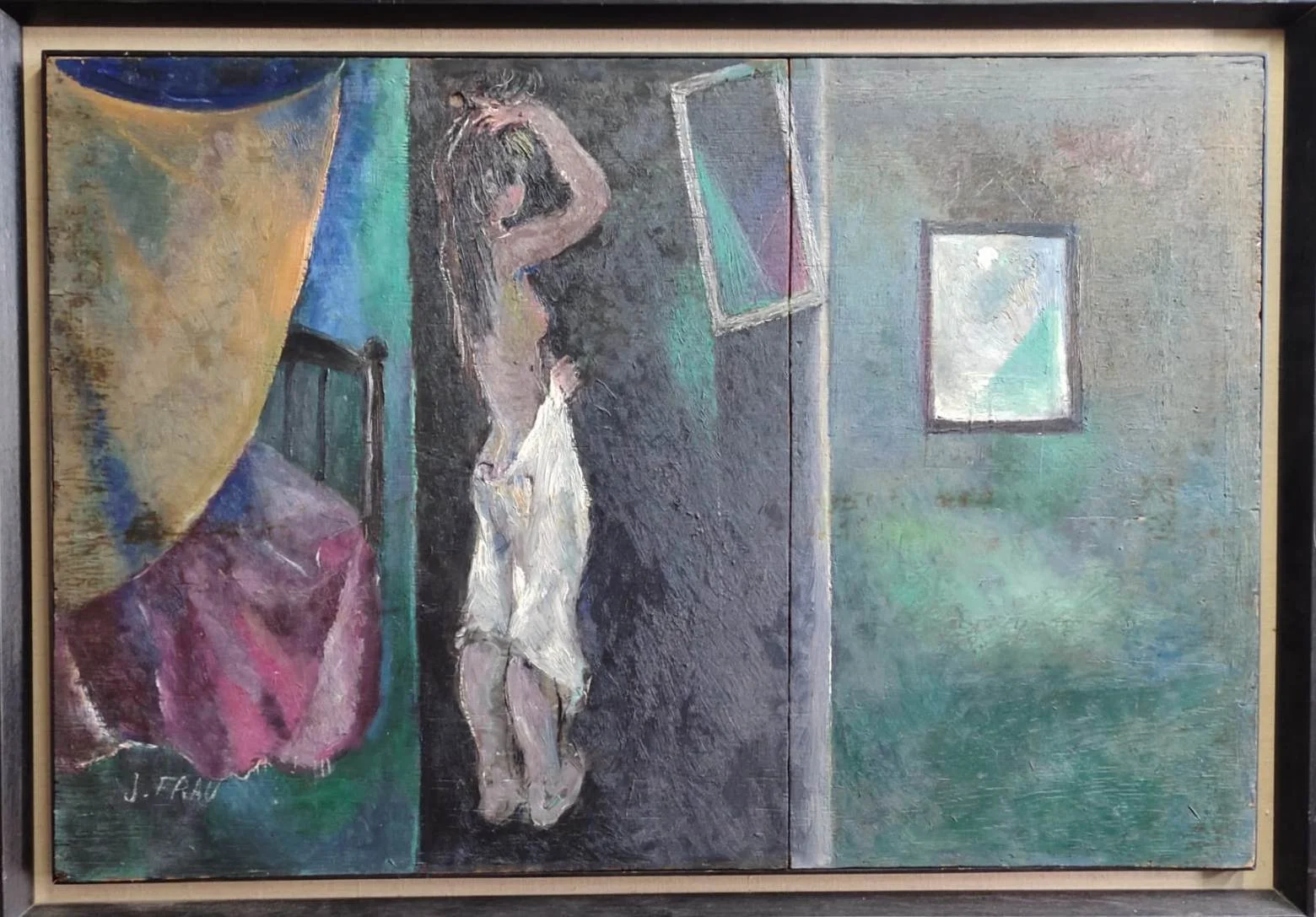José Frau . Venus del espejo. Óleo sobre tabla. 86 x 126.