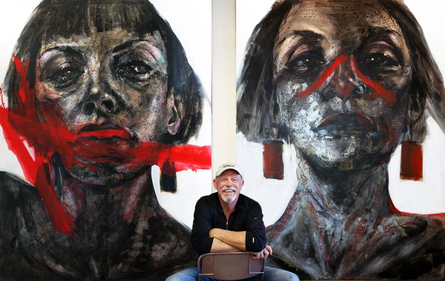 “Destiny and Laine” 80x60 inches acrylic