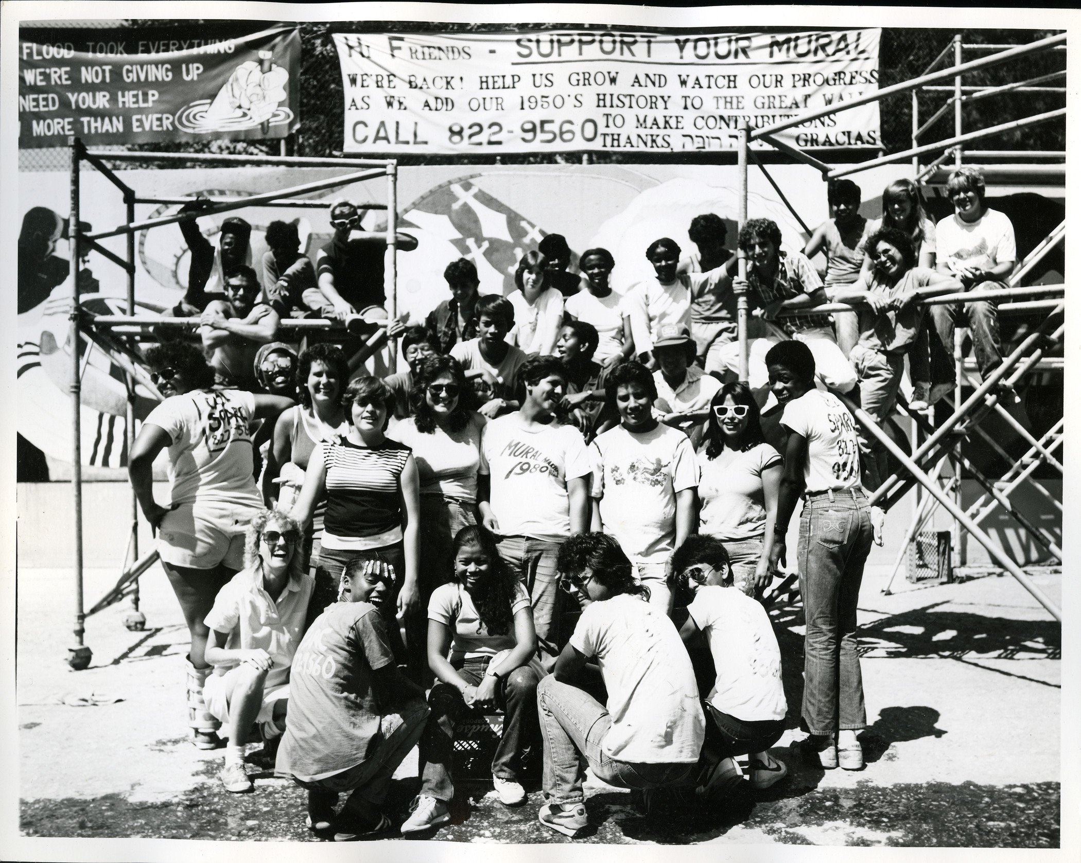  Support your mural group shot,&nbsp;© SPARC 1983, courtesy of Judith F. Baca and the SPARC archives. Photo: Gia Roland, 1983.&nbsp; 