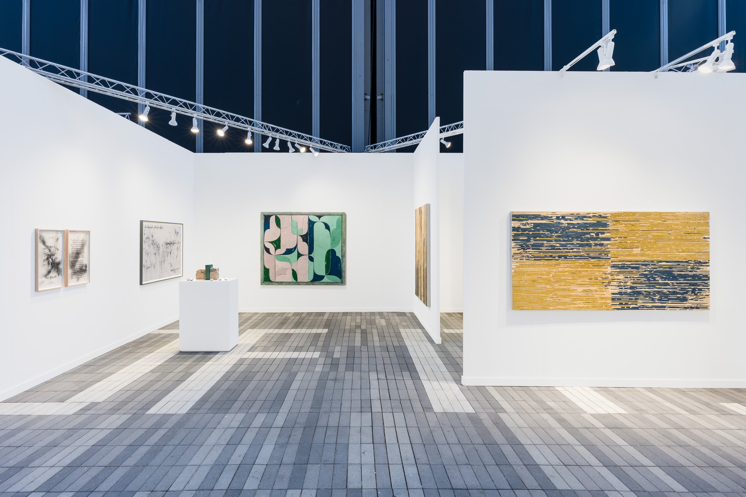 Alexander Gray Associates presents a focused dialogue between Kamrooz Aram, Bethany Collins, and Ronny Quevedo at Frieze NYC