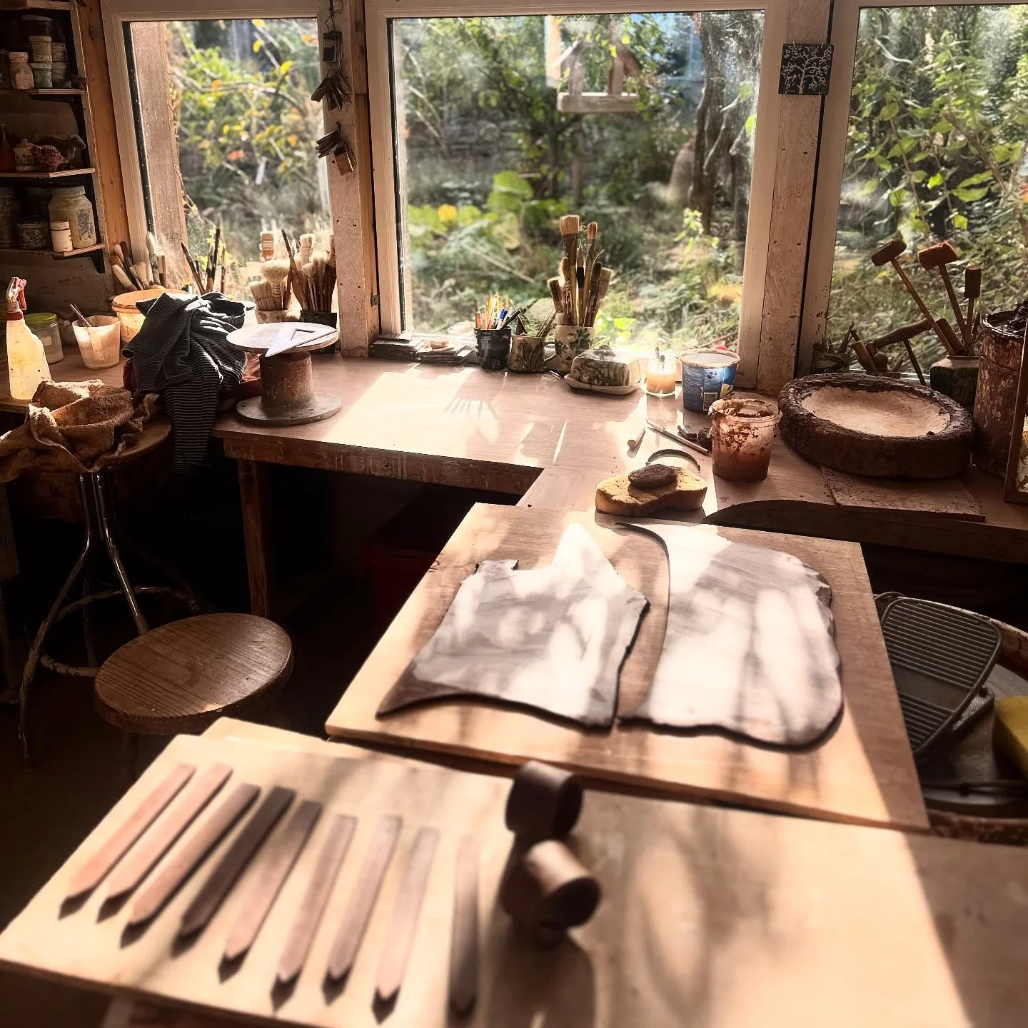 Such beautiful light through my (very dirty) studio windows&hellip;

#potterystudio
#autumnlight
