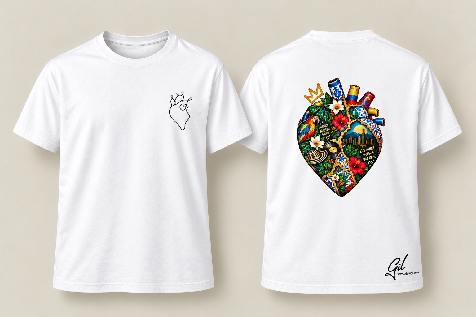 The Heart of Medellín | The Heart of Cities Collection – Signature Art T-Shirt by Edwin Gil