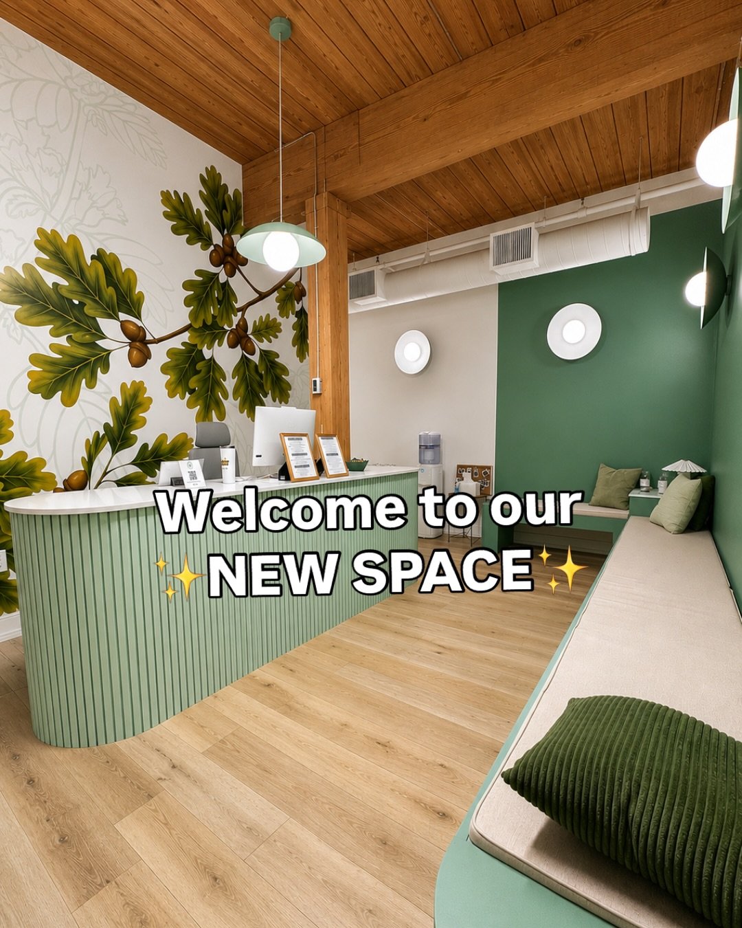 Big news! We&rsquo;ve expanded into a brand-new space featuring&hellip;.

💚 a new waiting room (complete with a fresh Toronto-coded mural!)
💚four additional treatment rooms
💚 a dedicated physiotherapy and movement area

Plus, FOR A LIMITED TIME we