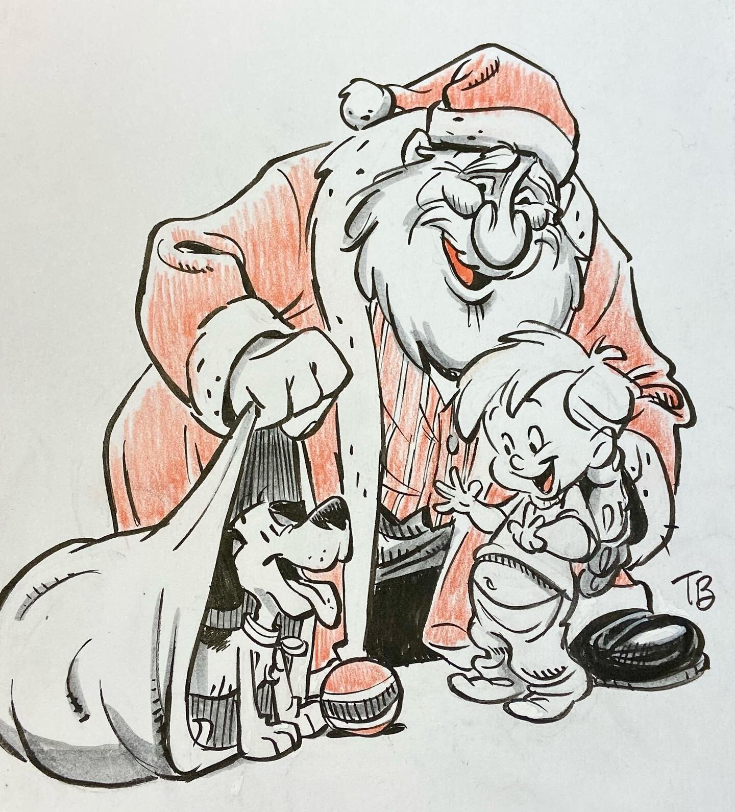 Have you been naughty or nice? #hescoming #santaclaus #christmas #ink #drawing #forfun