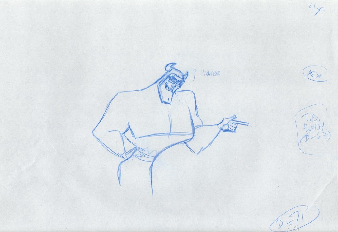 Kronk, devil pointing to the side with glasses.jpeg