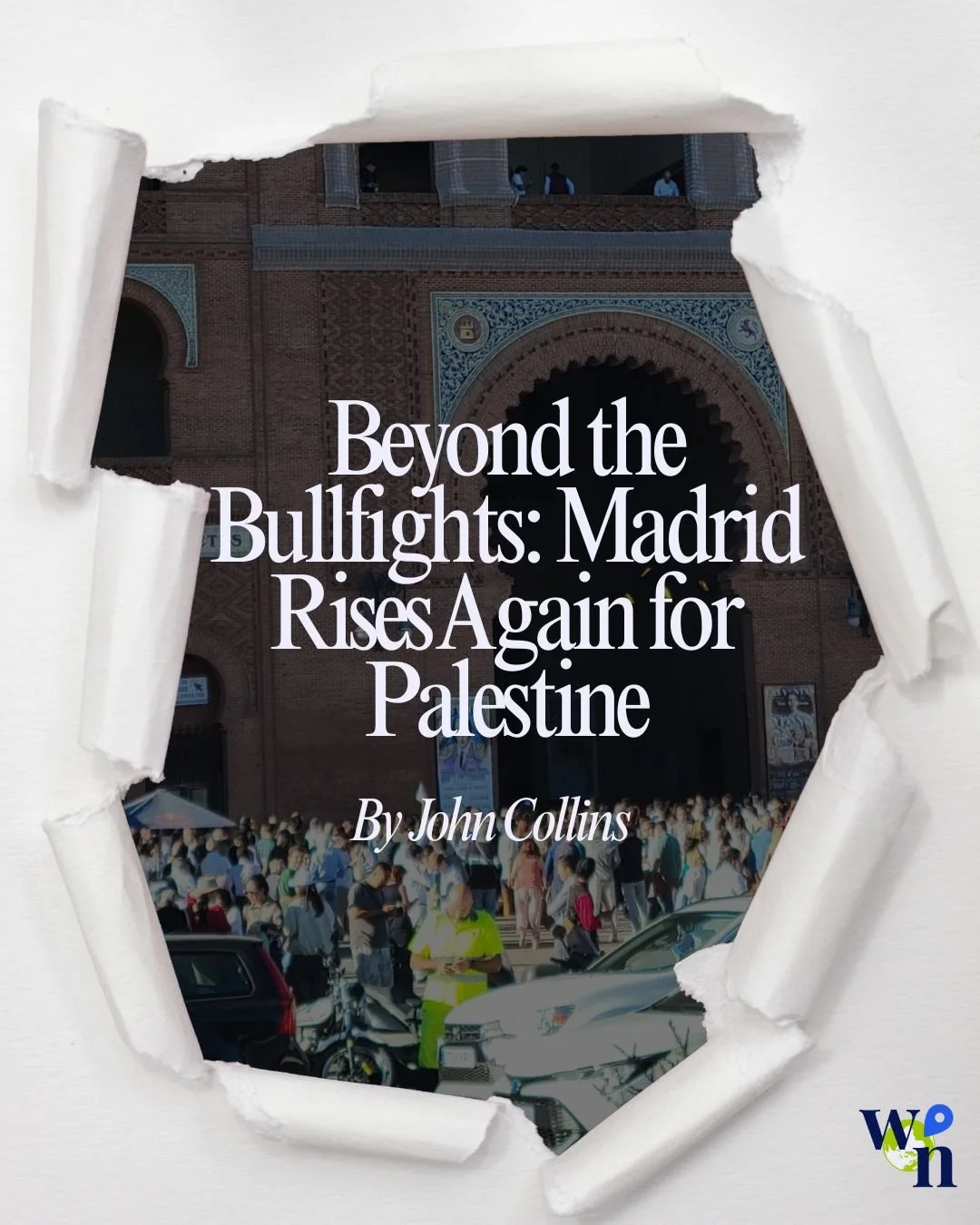 From the shadow of Madrid&rsquo;s bullring to the city&rsquo;s packed streets, thousands marched on October 4 to demand an end to the genocide in Gaza. In his latest piece, John Collins captures the contrast between Spain&rsquo;s old symbols and a ri