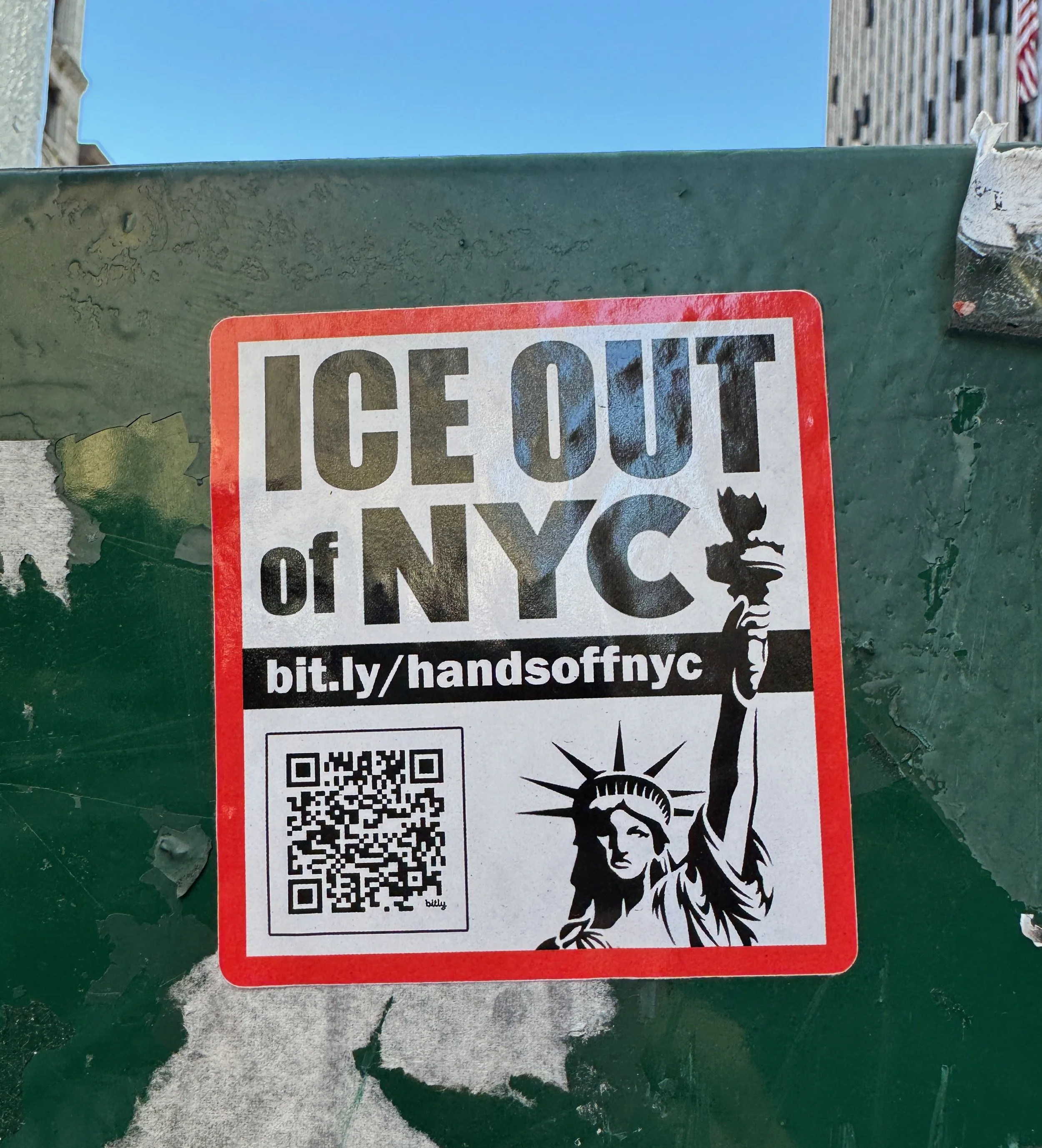 Anti-ICE Stickers and a Jericho Walk in New York City