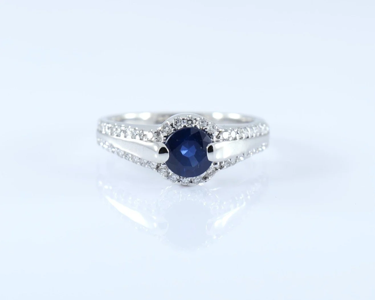 Sapphire & Diamond Anniversary Ring