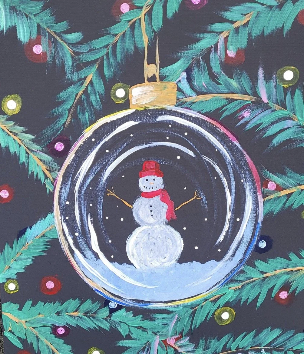 Snowman Painting Class at Graffiti