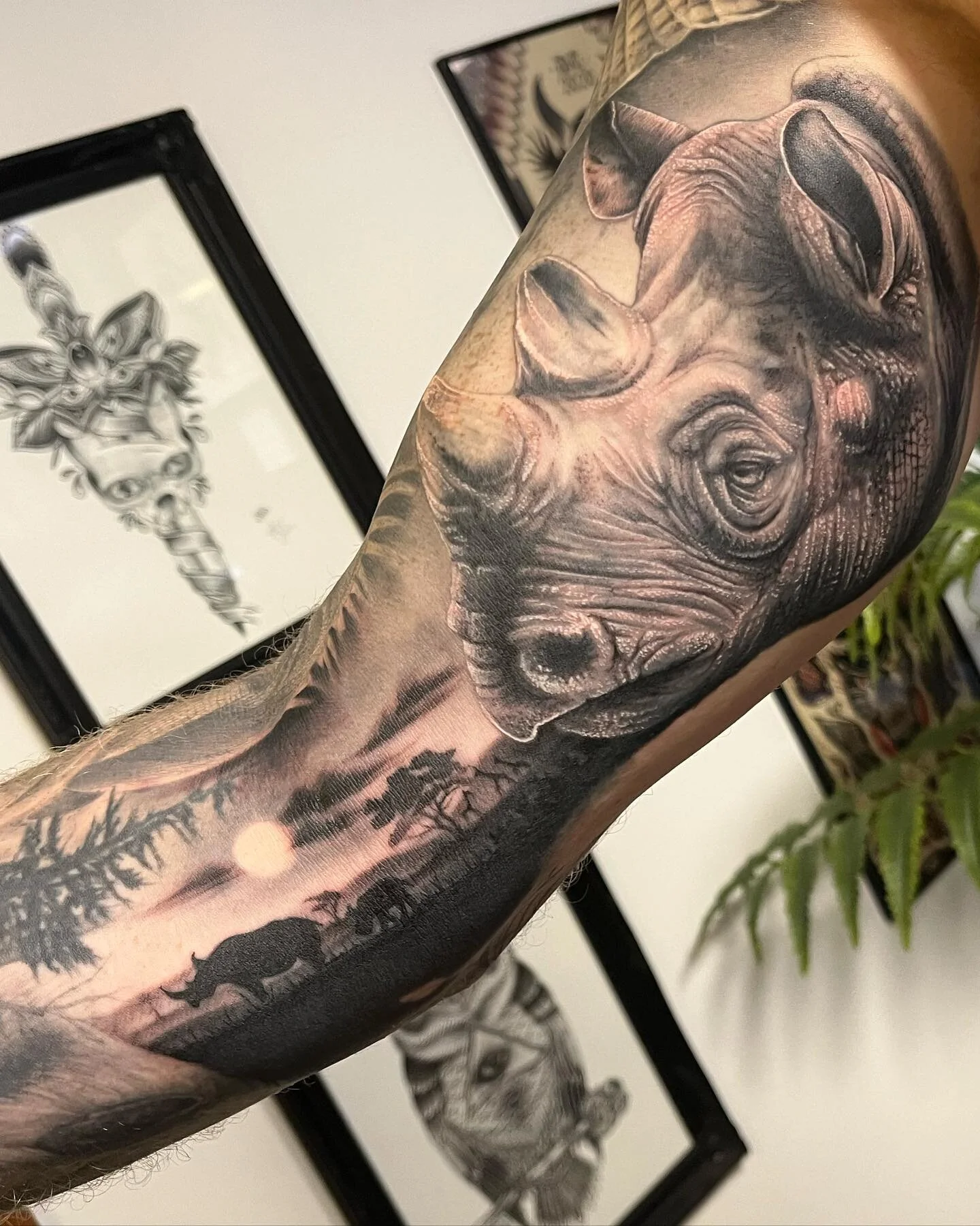 Finished up on this piece for Bil a while back. (Won&rsquo;t be taking any rhinos on again soon 🥲)