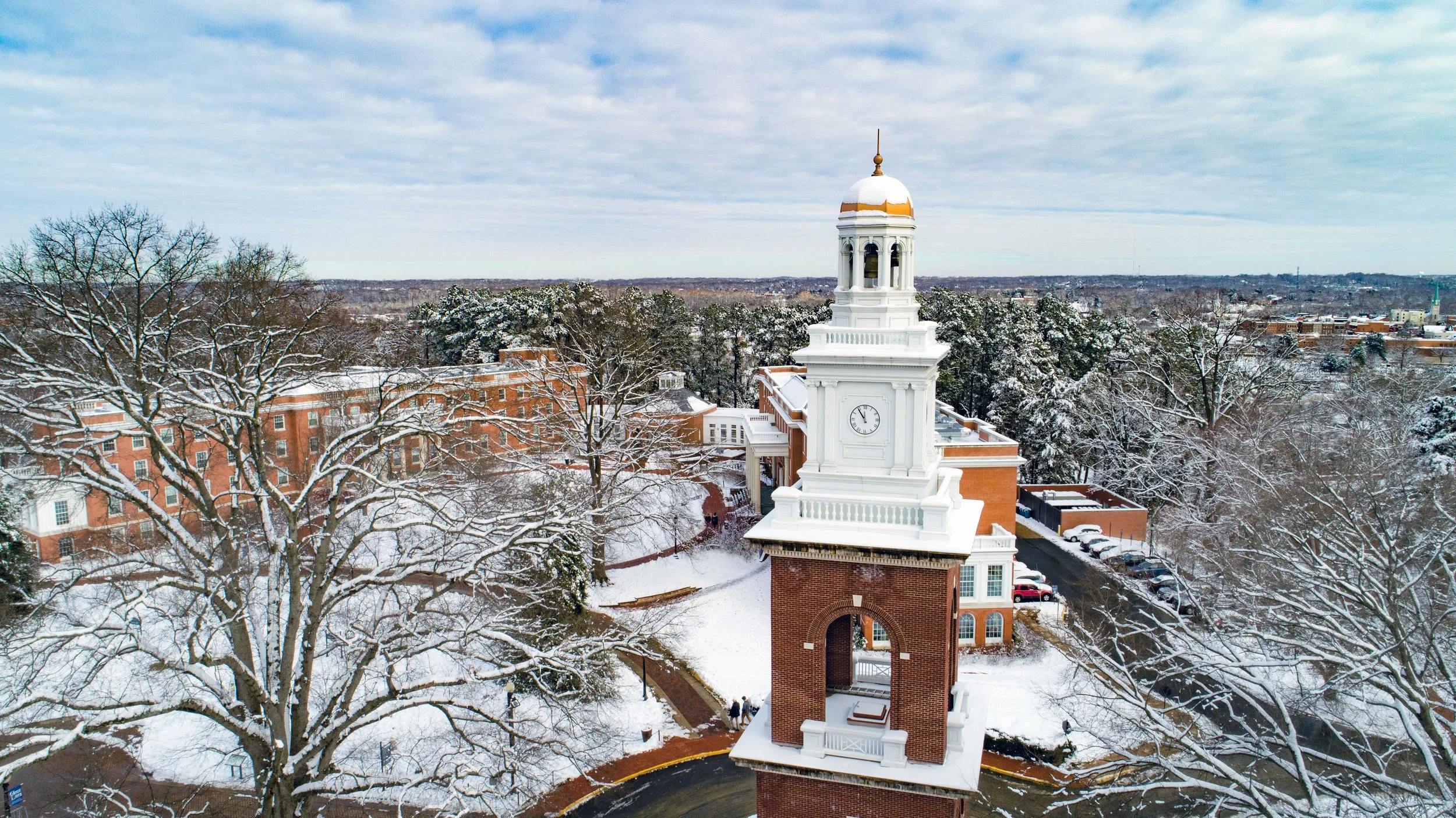 aerial view of campus of Mary Washington