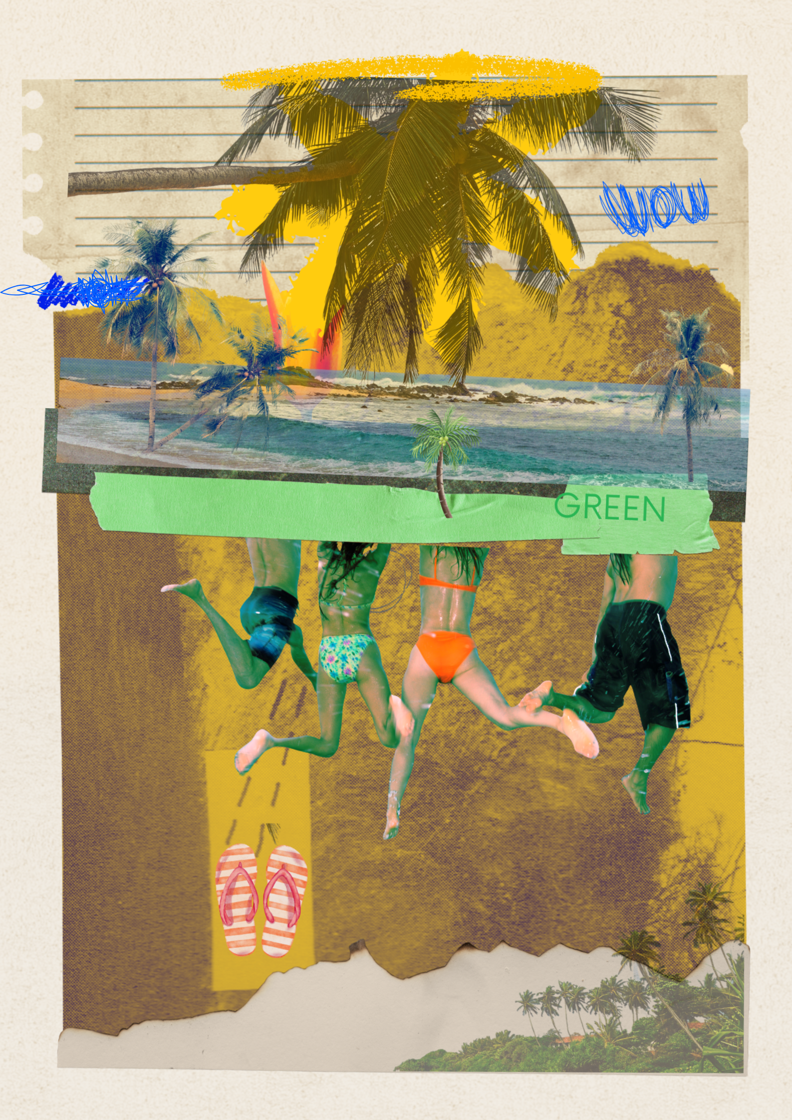 Swimming in the sea