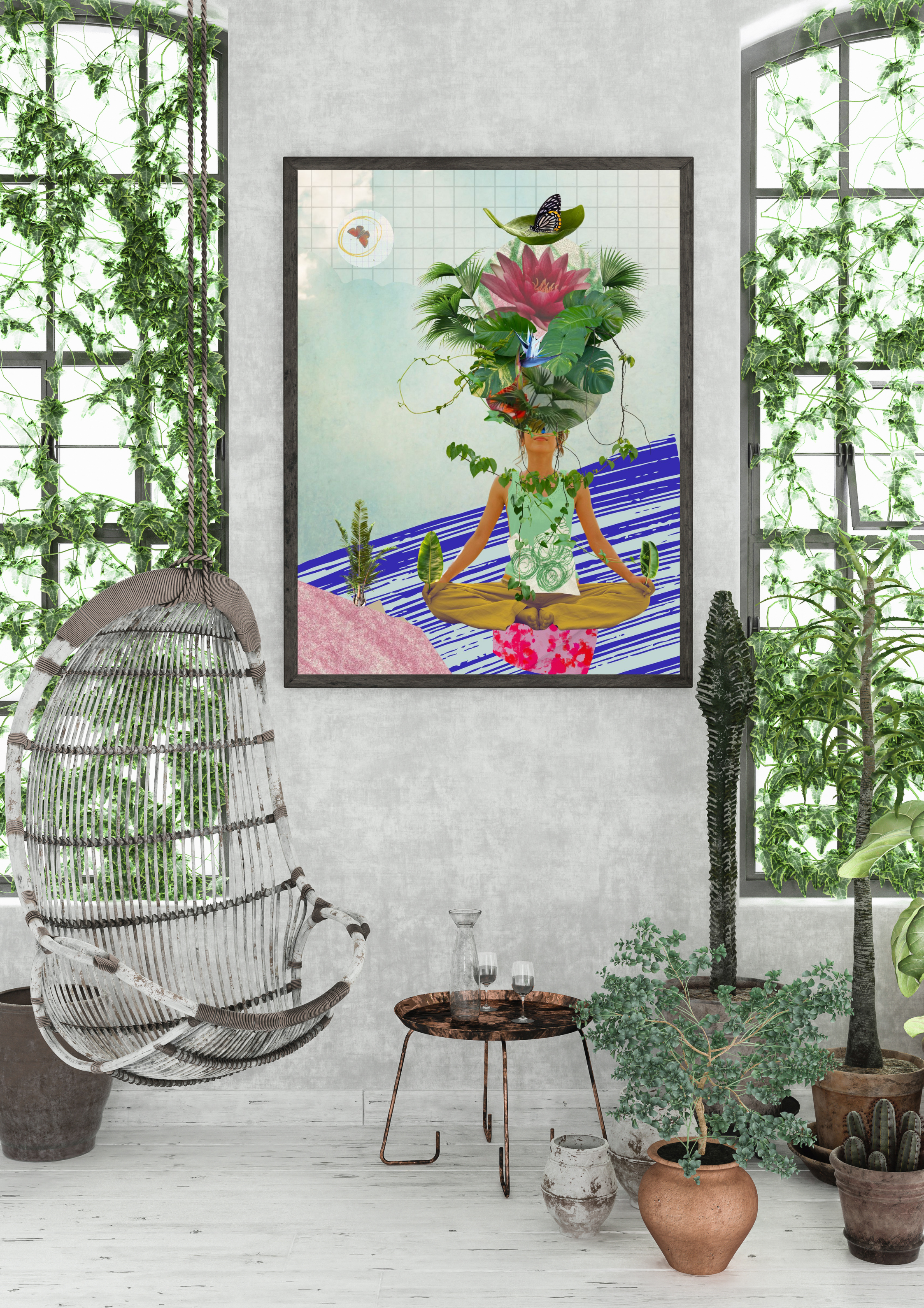 Green Natural Botanical Organic Poster Frame Wall Art Mockup  (2).png