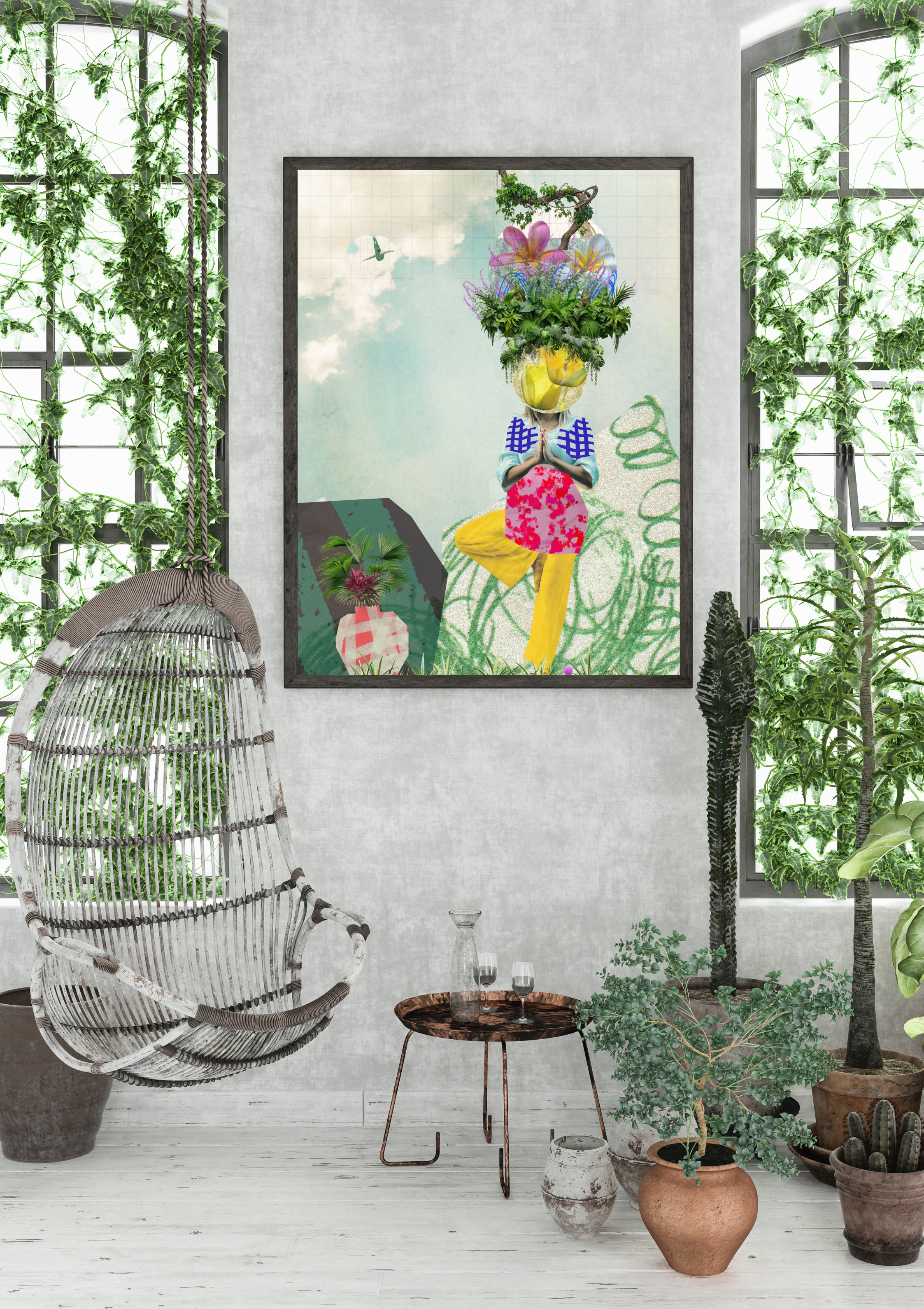 Green Natural Botanical Organic Poster Frame Wall Art Mockup  (3).png