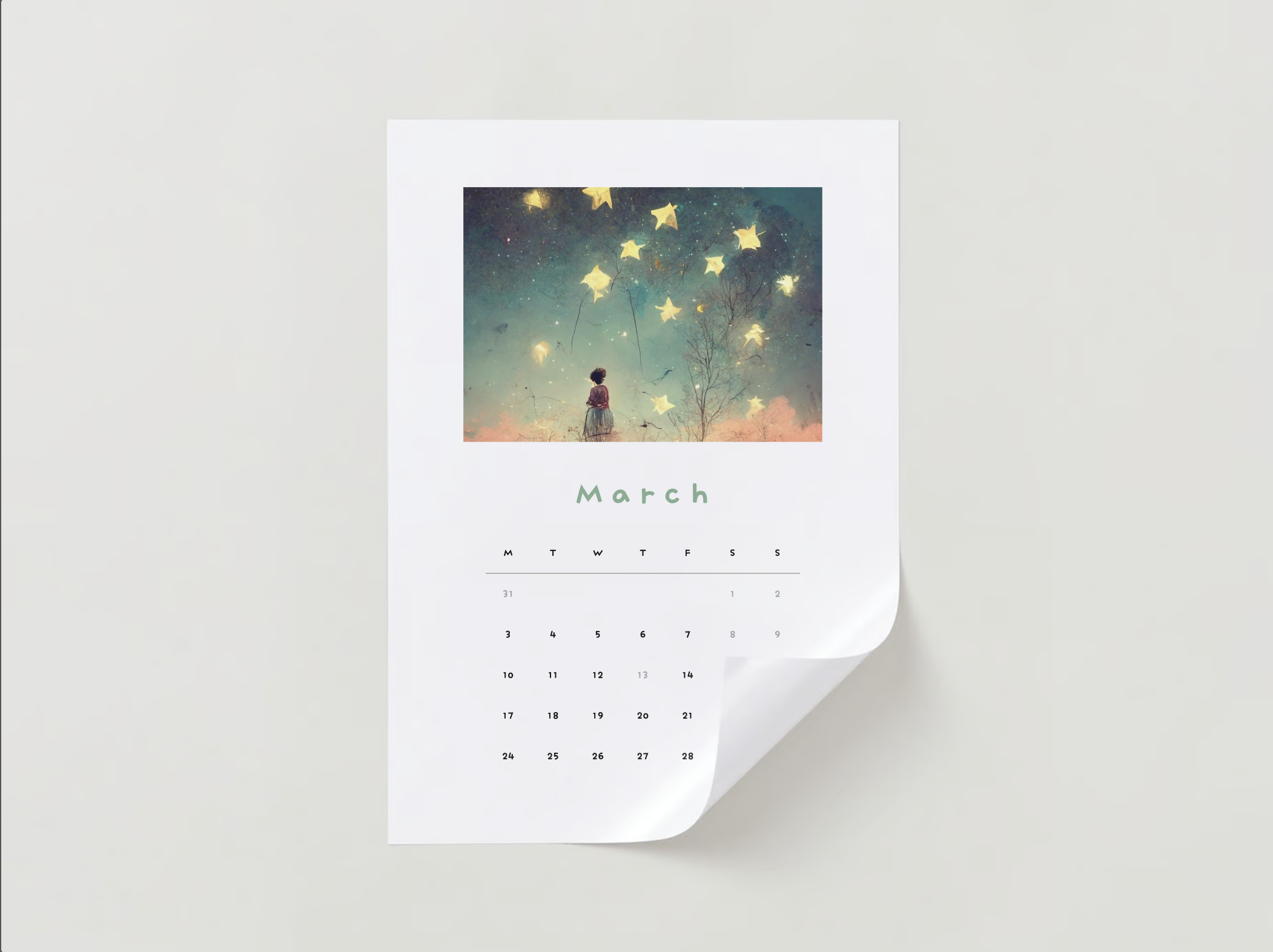 2025 Wall Calendar by Jess Bailey Coffs Harbour Mock up 12.png