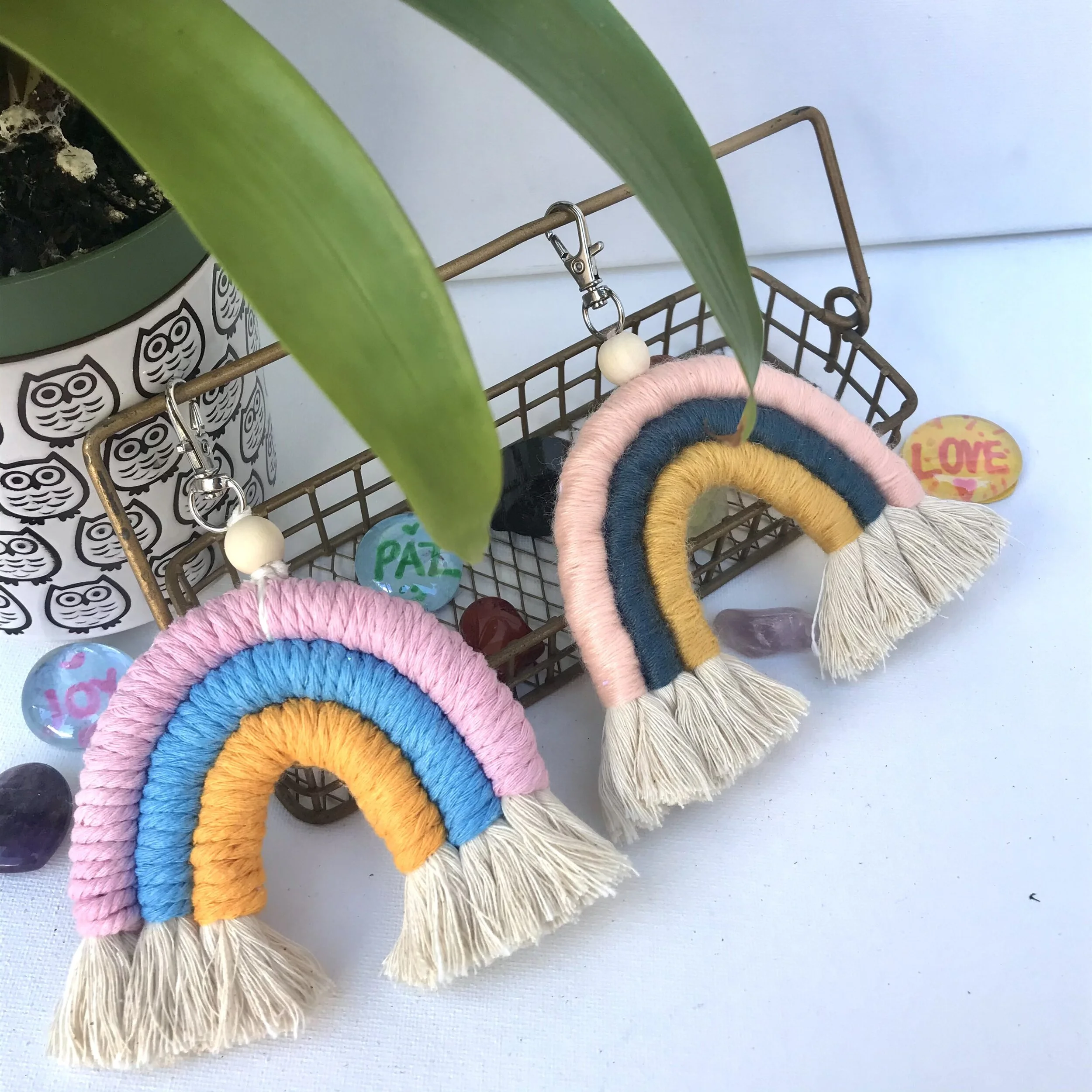 Rainbow Joy - Handmade Birdie Macrame Logo