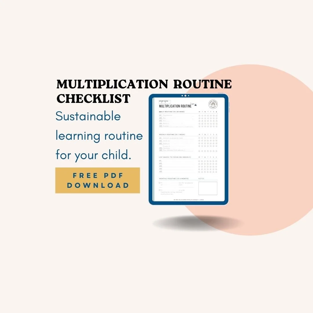 Multiplication Learning Routine Checklist 