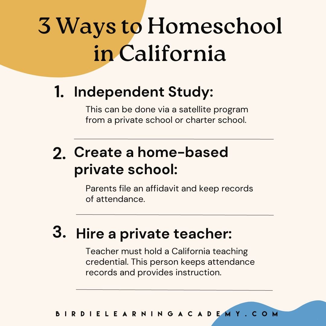 3 Ways to Homeschool in California