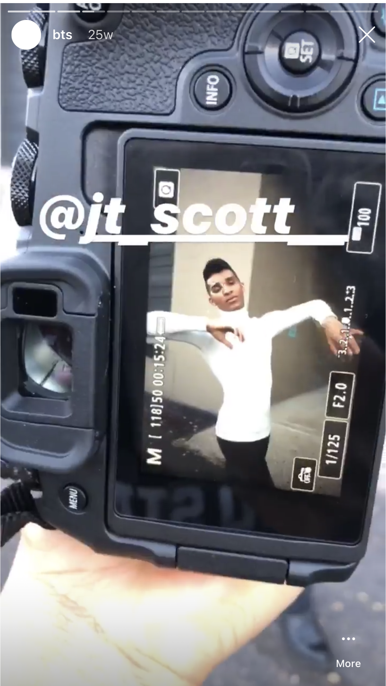 A screenshot from my “BTS” story highlight for reference