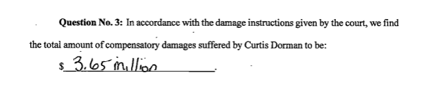$3.65 Million Jury Verdict