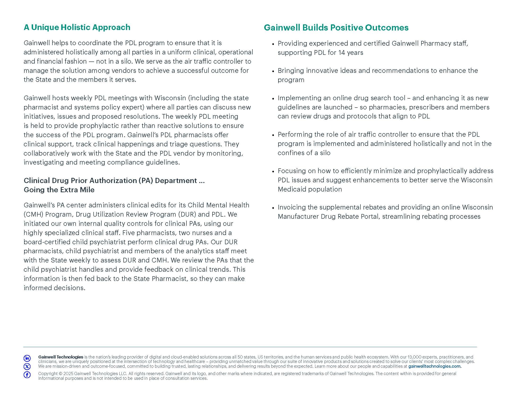 Case study -two page overview (second page)