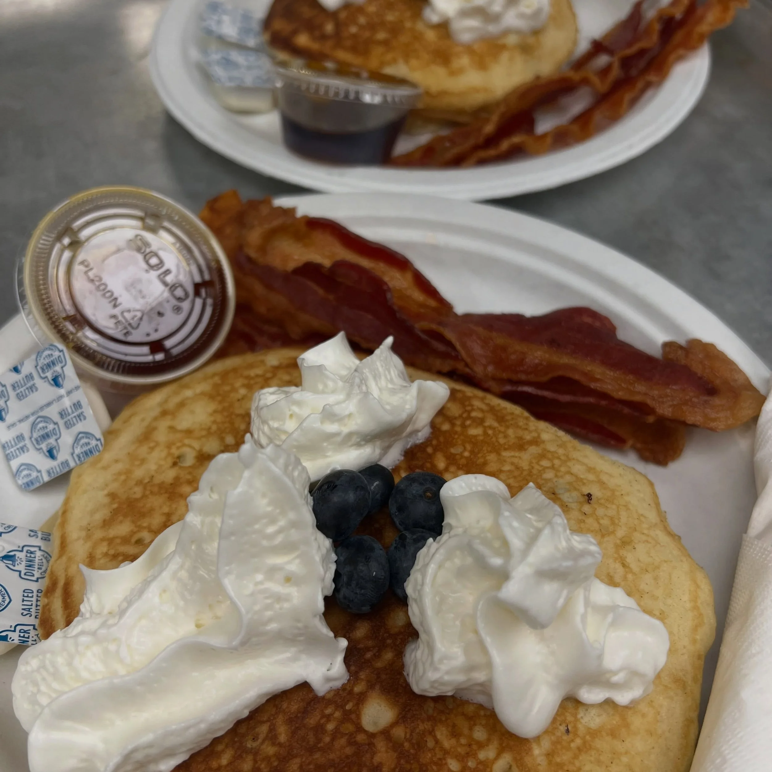 Happy Sunday!! It&rsquo;s a beautiful day to visit us for breakfast between 8:30 and 11:30!!! This week we begin serving our delicious blueberry pancakes &hellip; yum!! We also have PYO blueberries today from 8-4. See you all soon!! 🫐☀️🫐☀️🫐