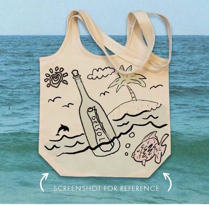 A color changing tote design for @delsolcolor&rsquo;s current contest that ends today 😎

#artlicensing #beachscene #patterndesigner #surfacedesign #surfacepatterndesign #ladieswhodesign #womenofillustration #femaleartist #watercolorillustration #edi