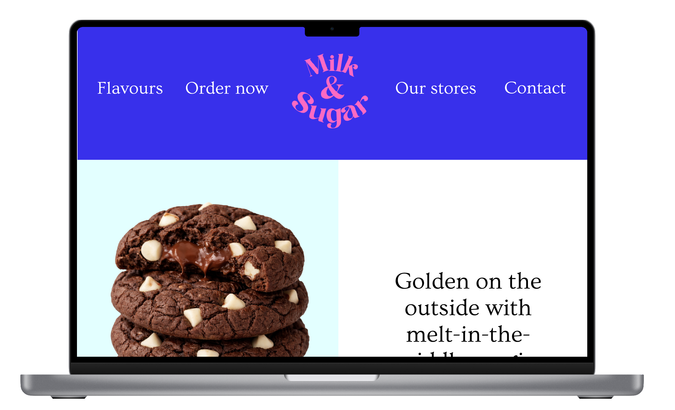 Milk &amp; Sugar website design