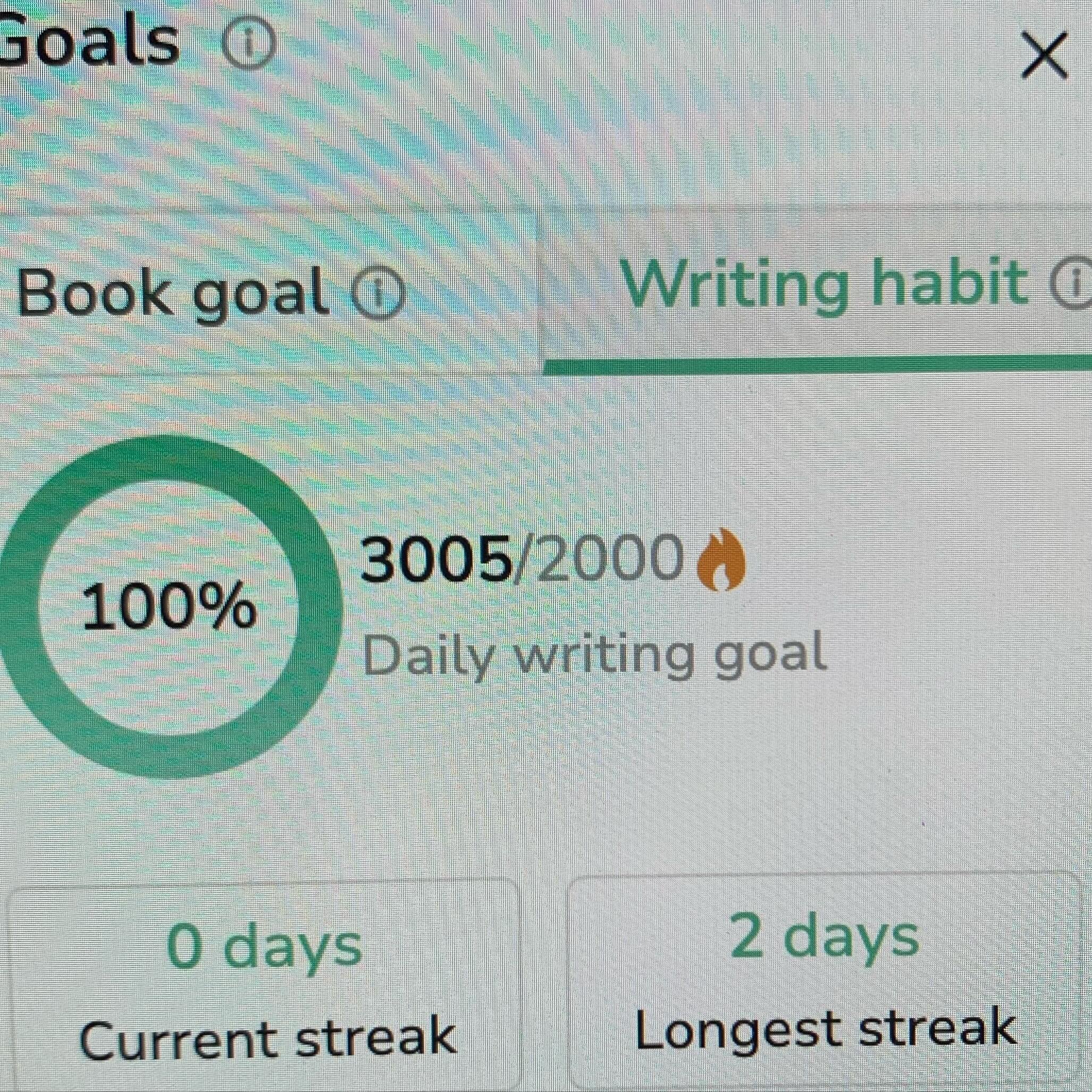 Good news: First time in months that the words came easy. Bad news: Not for my current work in progress. Oh well at least I managed to write.