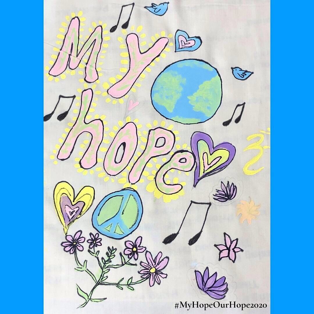 A hope flag from Boulder, Colorado.

#MyHopeOurHope2020
#UnstoppableVoters 

#hope #hopeflags #intention #future