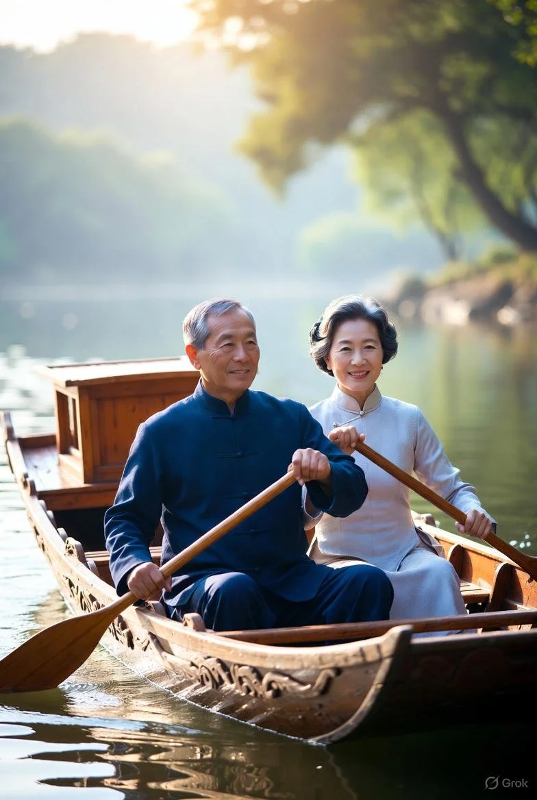 Pikiran Perahu Memasuki Senja Bahagia