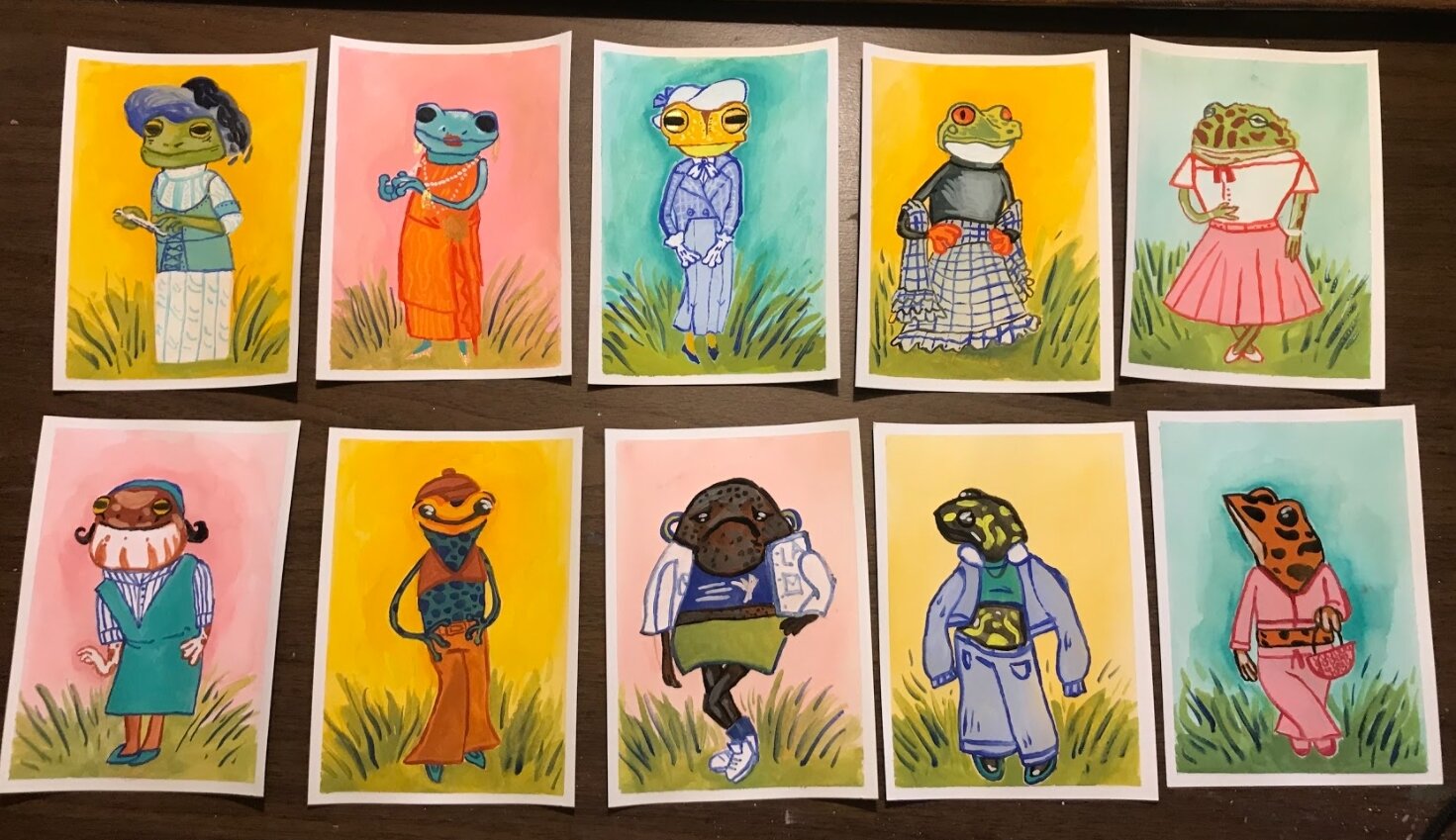 Decades of Frogs (Gouache)