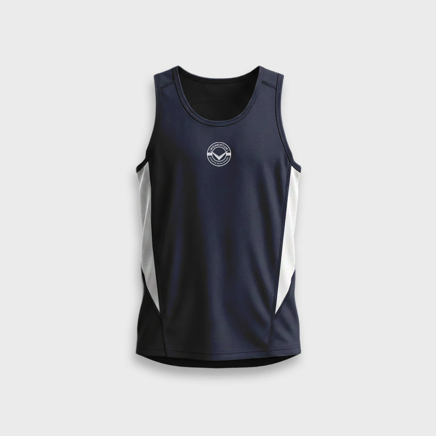 Mini MAD Kids Performance Singlet (Navy/White)