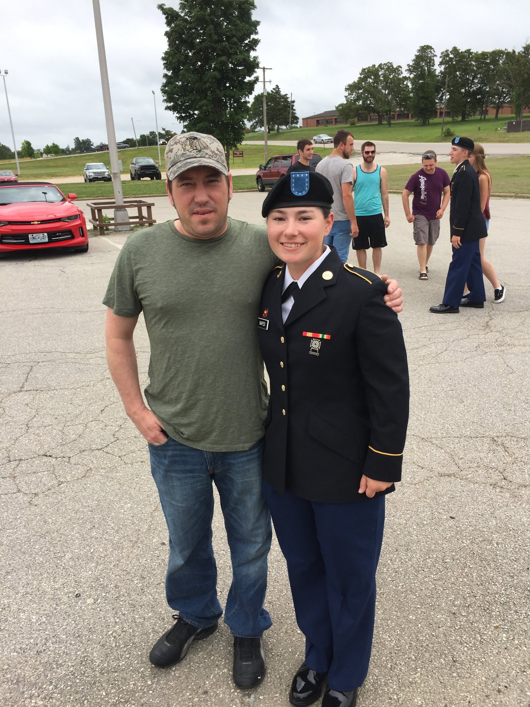  Ian Eckles, pictured with his daughter Audrie, who lives in Colorado, was immensely proud of her service in the U.S. Army. Eckles, who lived in Kent, disappeared May 16 in rural Kittitas County and is presumed dead. After a 23-day manhunt, Jorge Alcantara Gonzalez, 34, was arrested and booked on a second-degree murder charge in connection with Eckles’ homicide.  (Courtesy of / the Eckles family) 