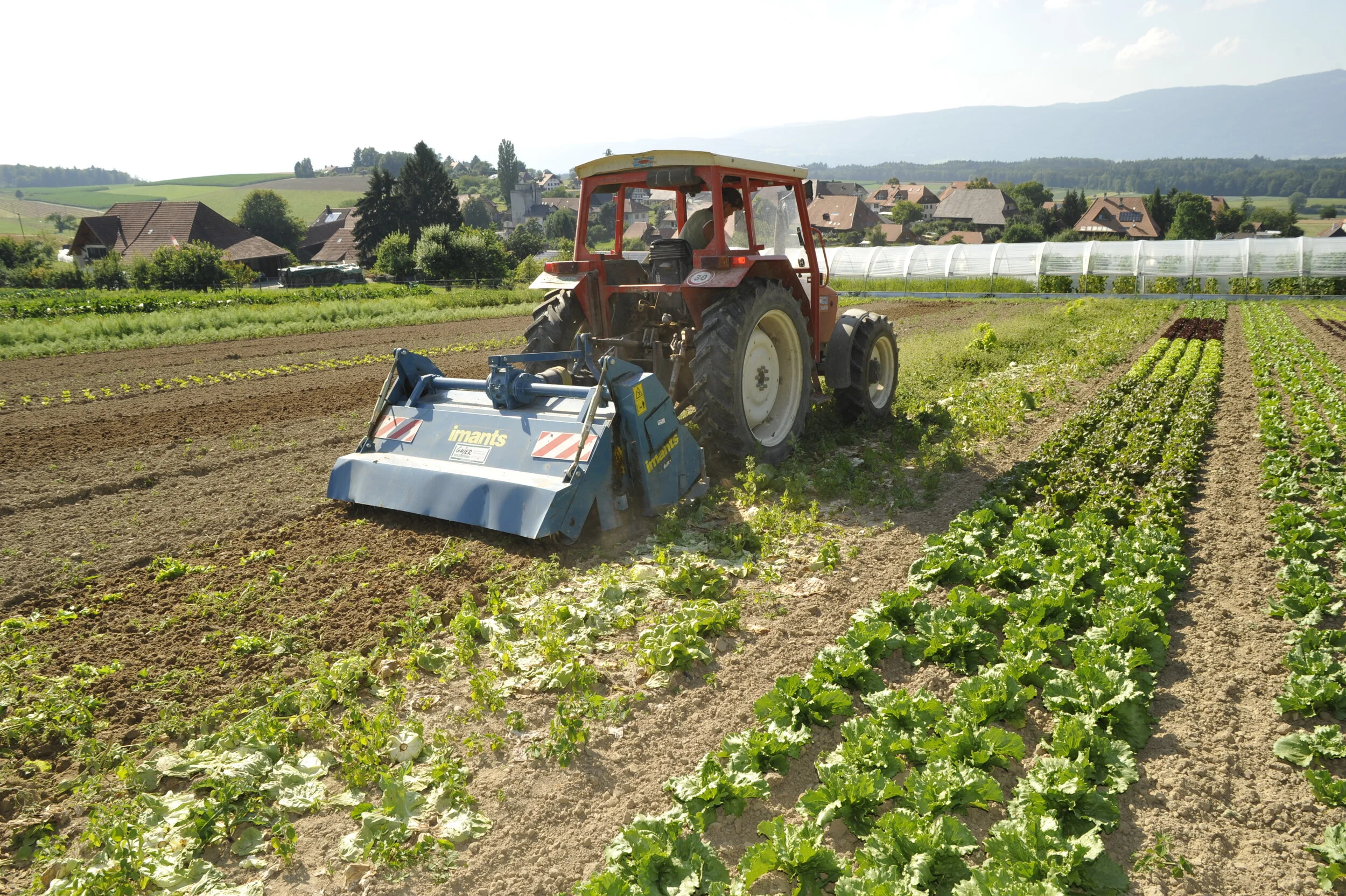 Wichtigstes Gerät zur schonenden Bodenbearbeitung: Imants-Spatenmaschine.