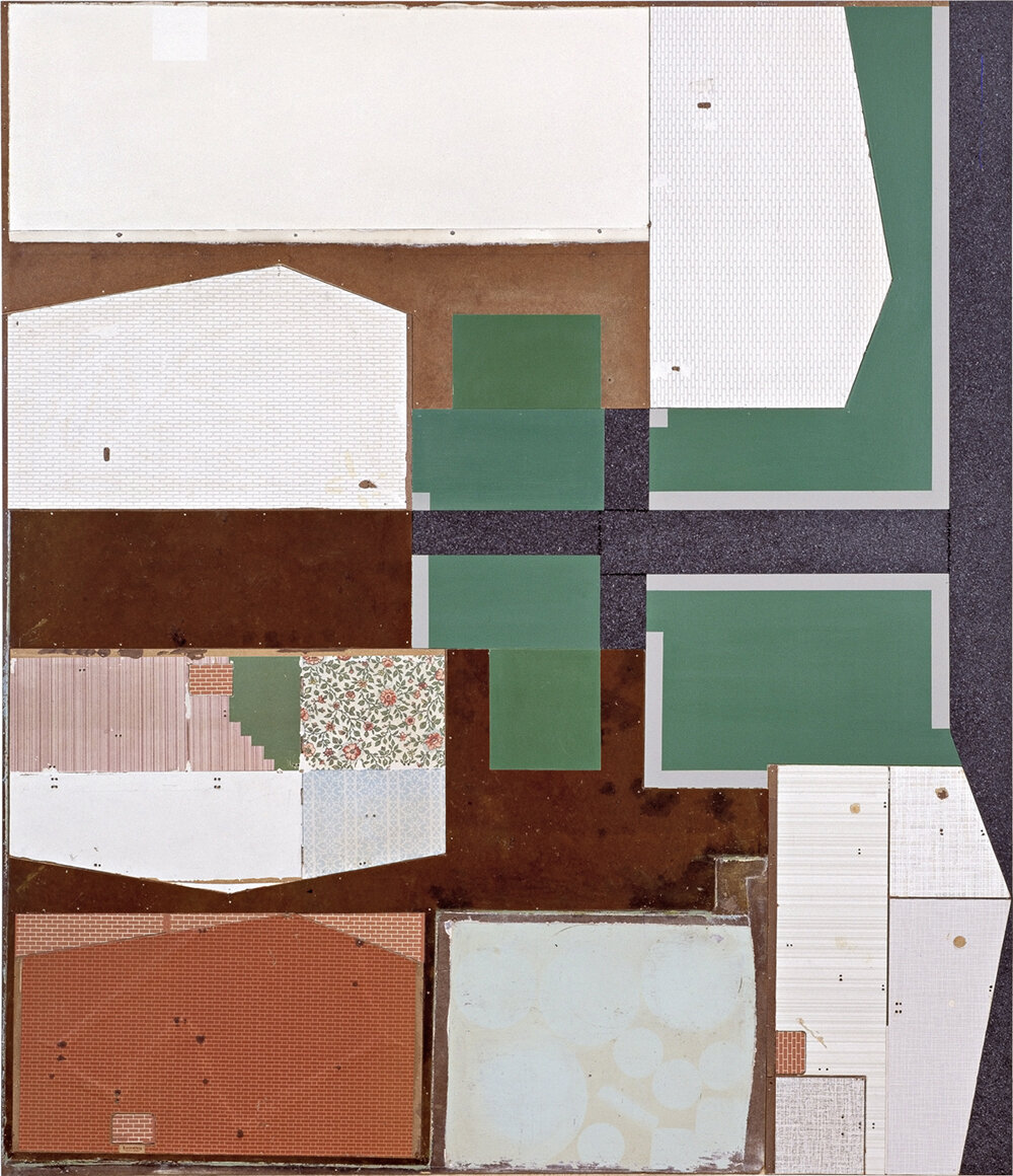 Folded Factory Town , 2006 , masonite dollhouse sections, mixed media , 186 x 160 cm.