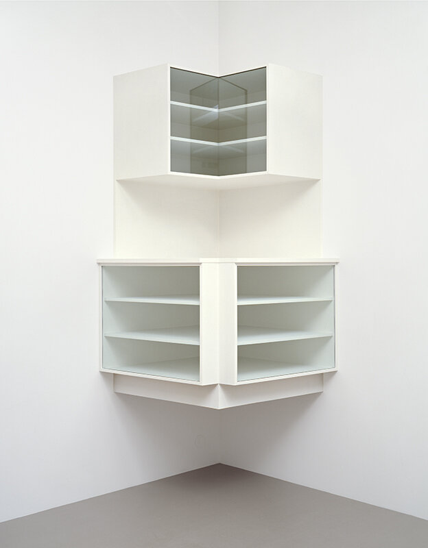 Wide Angel , 2005 , painted MDF and glass , 210 x 110 x 110 cm.