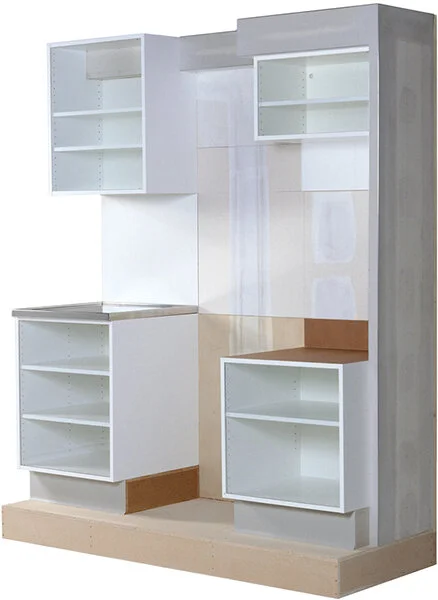 Surface Habitat with Four , 1997 , mixed media , 225 x 184 x 72 cm.