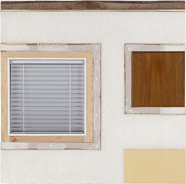 New Hope Motel , 2001 , mixed media , 90 x 90 cm.