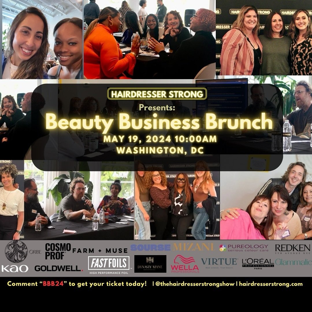🚨Stylists, Barbers, &amp; Hairpreneurs🚨Beauty Business Brunch May 19⁠
⁠
⭐ Seize this opportunity to grow, collaborate, &amp; have fun - Panel discussions, bottomless brunch, workshops, Jeopardy, free products &amp; gifts 🛍️⁠
⁠
🎟️Comment &ldquo;BB