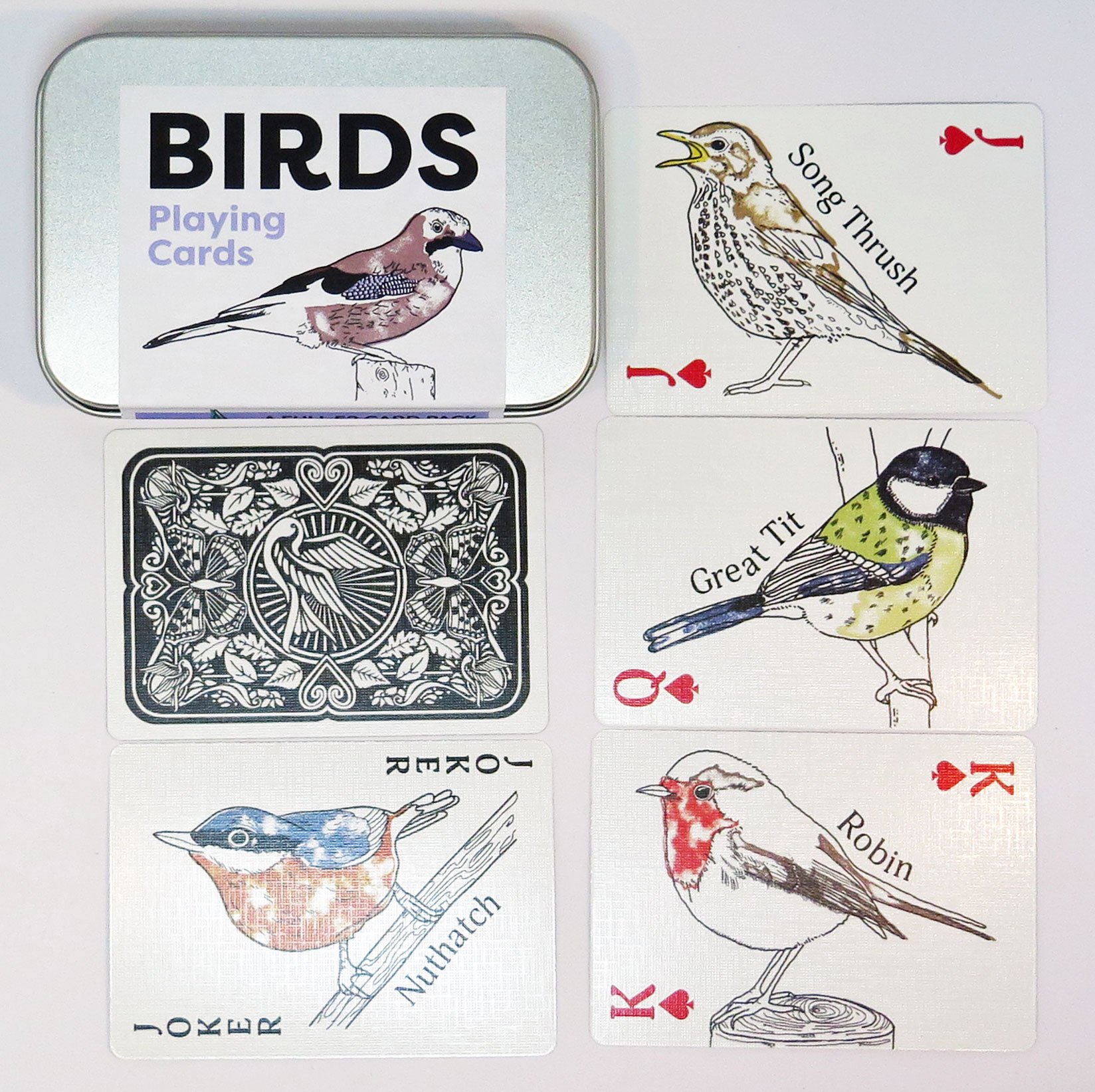UK Native Birds Playing Cards