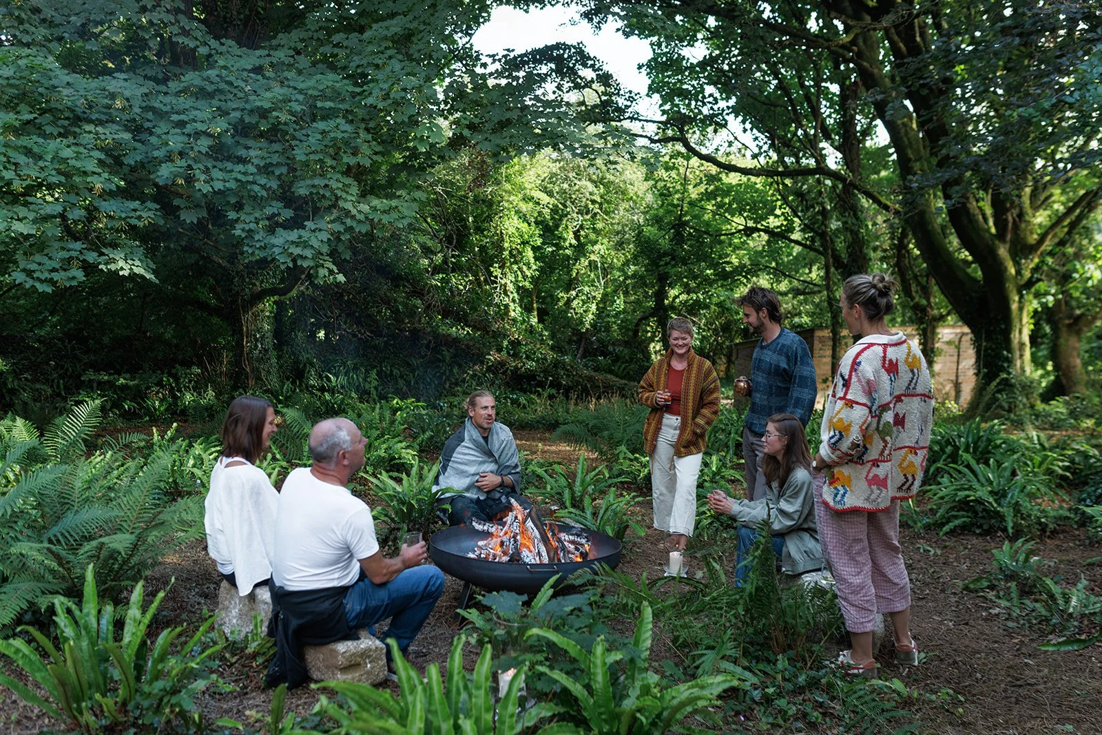 Woodland firepit retreat at Boconnion, Bodmin, Cornwall